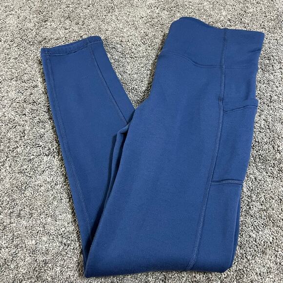 Athleta Girl Blue Fleece Lined Leggings size 16 - Picture 1 of 5